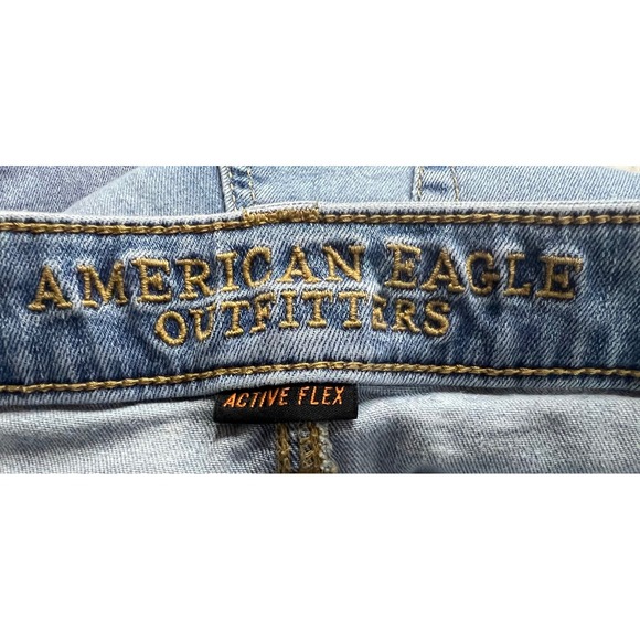 American Eagle Active Flex Denim Jeans Mens 30x34 Light Wash Comfort Stretch - Picture 6 of 8